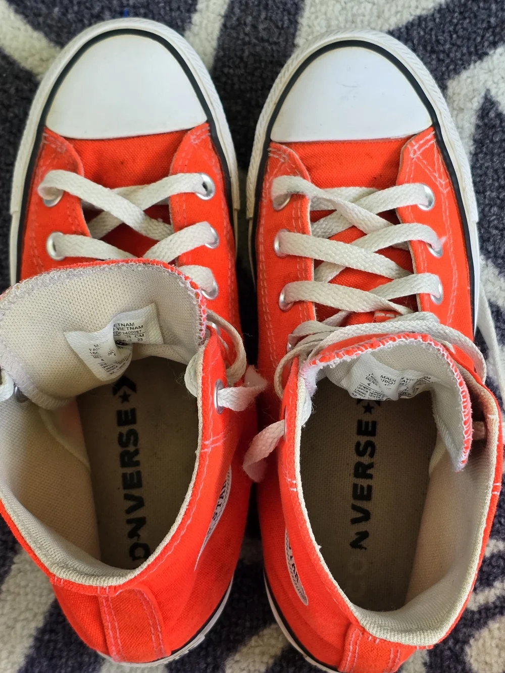Converse All Star High-Top Sneakers - Bright Orange Canvas